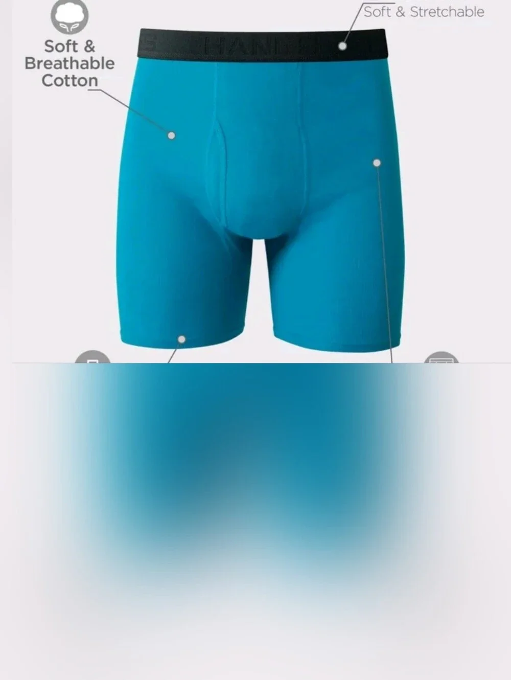 Hanes Mens Big & Tall Ultimate 4-Pack Tagless Boxer Briefs Mens Size 2XB New